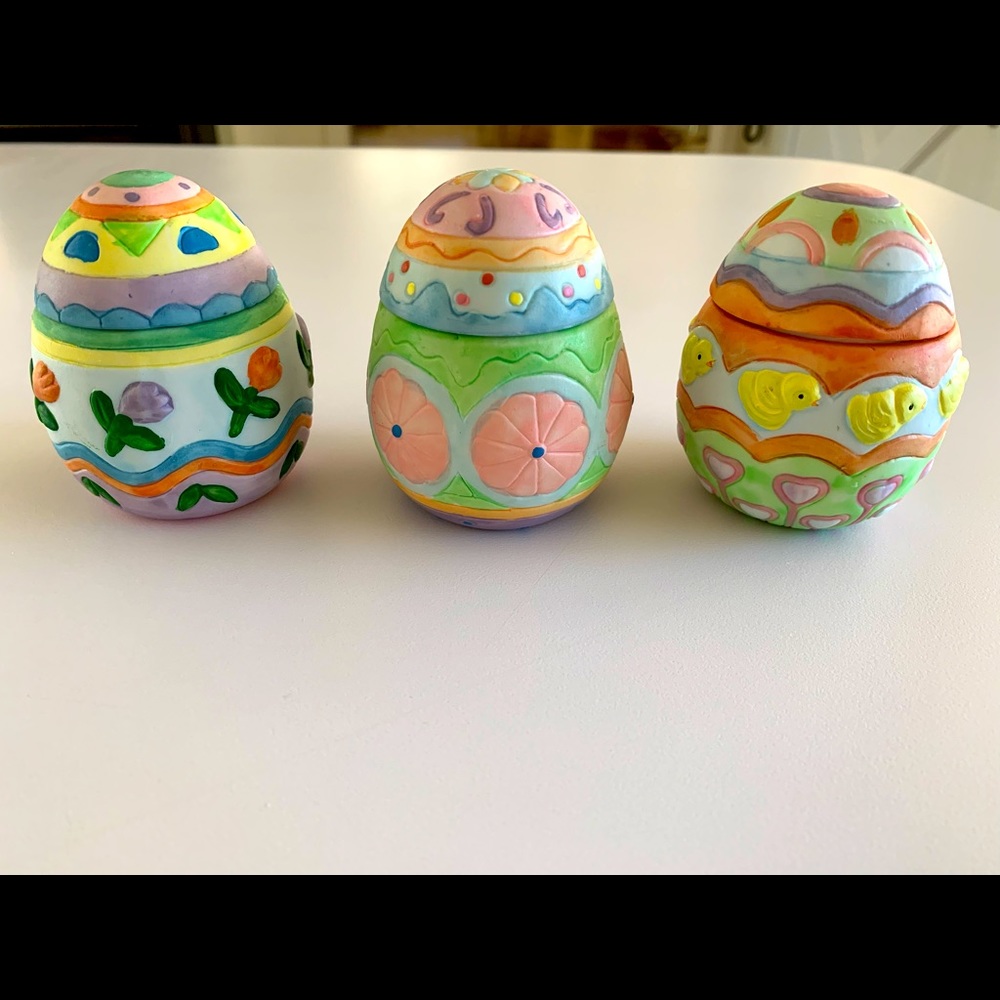 Ceramic Easter Egg Candles NWT - Picture 3 of 9